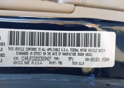 2013 Jeep Grand Cherokee Overland из США, поврежденный, VIN 1C4RJFCG2DC523427